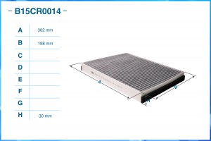 Фильтр салонный угольный B15CR0014 B15CR0014 CWORKS