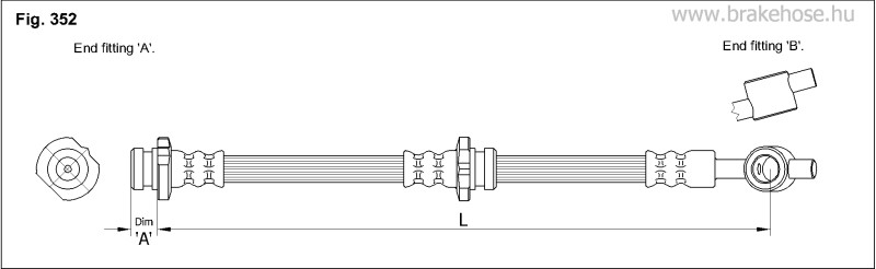 Шланг тормозной передний FT0388 FT0388 K K