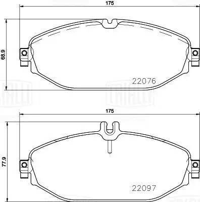 Колодки торм. Mercedes E (W213) (16-) диск. перед. (PF 4402) PF4402 TRIALLI