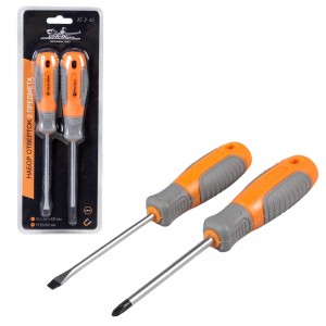 Набор отверток ( 2 предмета) "AIRLINE" (SL5х100мм, PH2х100мм) блистер AT242 AIRLINE