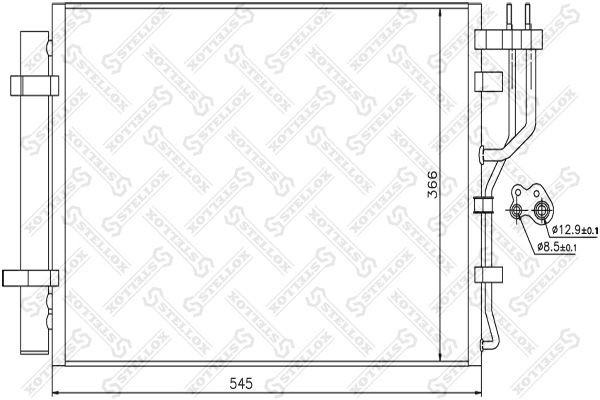 радиатор кондиционера!\ Hyundai ix20 1.4i-1.6i 10> 10-45720-SX STELLOX