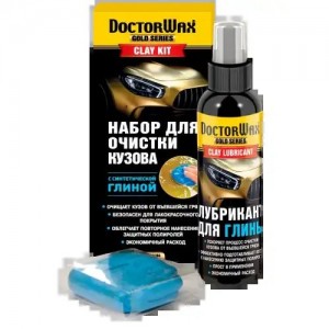 Очиститель кузова на основе глины набор 100г + 118мл DOCTOR WAX DW8494 DOCTOR WAX