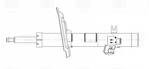 Амортизатор Nissan X-Trail (14-) (стойка) перед. лев. (AG 14158) AG 14158 TRIALLI