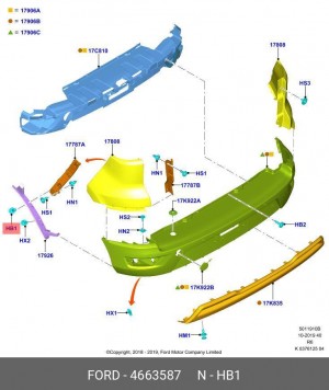 Клипса FORD OE 4 663 587 FORD