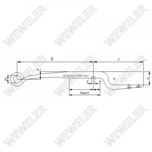 полурессора однолист. !1/48x100x48 575+365 S30 \BPW F179Z222ZA75 WEWELER