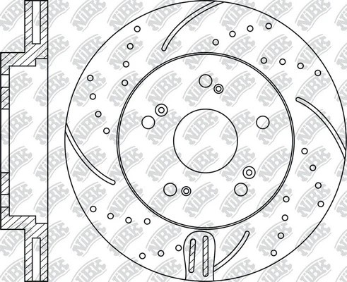 Диск тормозной HONDA CR-V (02-),Civic (01-) передний (1шт.) NIBK RN1218DSET NIBK