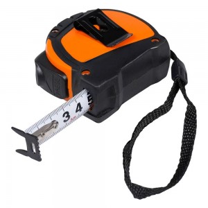 Рулетка AIRLINE 3 м х 16 мм PRO (автостоп, дв. зацеп, дв. шкала) в прорезиненном ATBQ015 AIRLINE