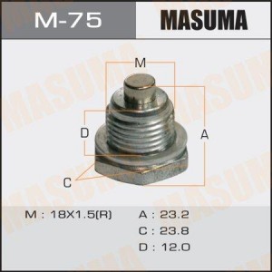 Пробка сливная MITSUBISHI картера масляного АКПП (с магнитом) MASUMA M-75 MASUMA