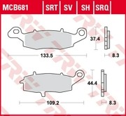 Колодки дисковые MCB681SV MCB681SV TRW LUCAS