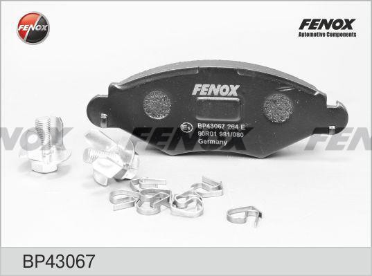 Колодки диск передние Peugeot 206 98- BP43067 BP43067 FENOX
