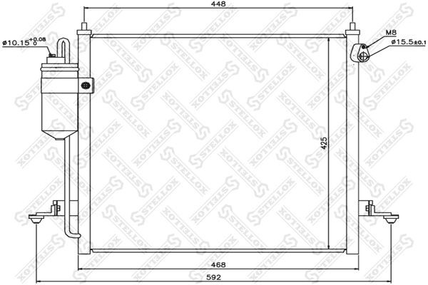 Радиатор кондиционера  1045584SX 10-45584-SX STELLOX