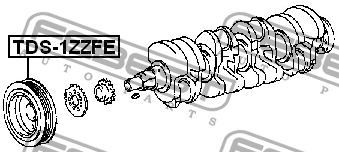 Шкив коленвала TDS-1ZZFE TDS-1ZZFE FEBEST