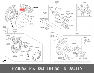 диск тормозной задний!\ Hyundai I30, Kia Ceed 1.6 06> 58411-1H100 HYUNDAI
