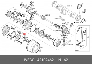палец!(м) планетарной передачи\Iveco EuroTrakker/Cursor 42102462 IVECO
