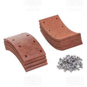 Накладка торм. колодки ГАЗ 3307-3309 Р/К 8 шт. с закл. 100х200 (BLT 0300) BLT0300 TRIALLI