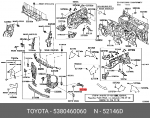 Кронштейн 5380460060 Toyota 53804-60060 TOYOTA
