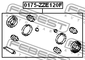Ремкомплект тормозного суппорта 0175-ZZE120F 0175-ZZE120F FEBEST