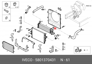 втулка радиатора !\IVECO Daily 5801370431 IVECO