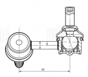 Стойка стабилизатора переднего левая SP1117 TRIALLI