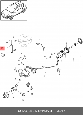 заглушка поперечины!\ VW Polo 11> N 101 245 01 VAG