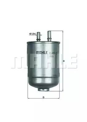 Фильтр топливный KL485/15D MAHLE KNECHT