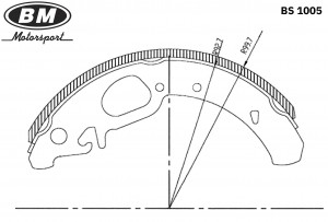 Колодки тормозные барабанные BS1005 BS1005 BM MOTORSPORT
