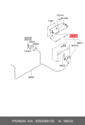 Бачок омывателя 8582086102 HYUNDAI KIA