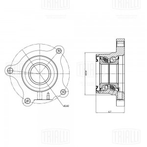 Ступица Toyota Land Cruiser Prado (02-)/Land Cruiser Prado (09-) (задн. прав. с  MR1899 TRIALLI