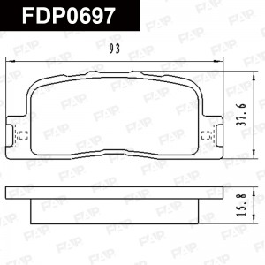 FDP0697 колодки дисковые! задние\ Toyota Highlander/Camry 01> FDP0697 FAP