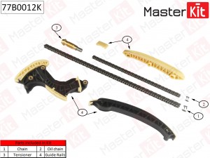 Комплект цепи ГРМ MB W203/204 1.8 Kompressor M271 02-09 без звездочек 77B0012K 77B0012K MASTER KIT