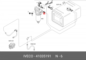 соединитель прямой!\Iveco EuroTrakker/Cursor 41035191 IVECO