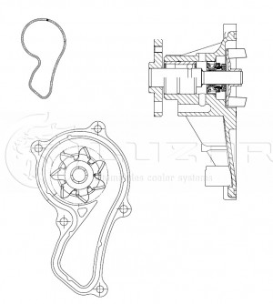 Насос водяной для а/м Honda Accord (08-)/CR-V (07-) 2.0i [R20A] LWP2321 LWP2321 LUZAR