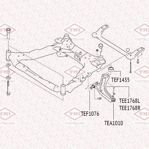 Рычаг передней подвески нижний R NISSAN Qashqa/X-Trail 07-RENAULT Koleos 08- TEE TEE1768R TATSUMI