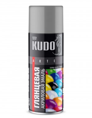 Эмаль акриловая "KUDO" серая высокоглянцевая (520 мл) (аэрозоль) (RAL 7040) KU-A7040 KUDO