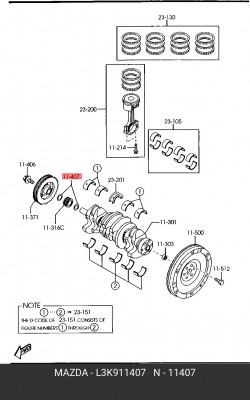 MAZDA L3K9-11-407 MAZDA