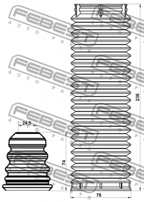 Комплект пылезащитный передний FORD FOCUS II/III FDSHB-KUGIIF-KIT FDSHB-KUGIIF-KIT FEBEST