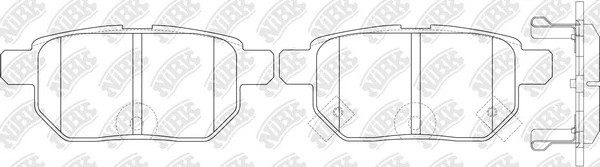 Колодки тормозные TOYOTA Corolla (02-),Yaris,Prius (00-) задние (4шт.) NIBK PN1519 NIBK
