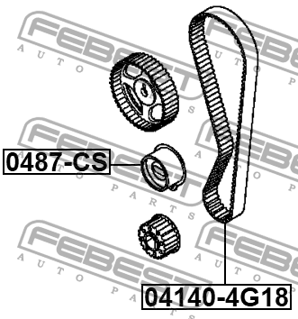 Ремень ГРМ 04140-4G18 04140-4G18 FEBEST