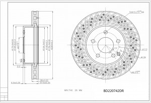 Диск тормозной передний D295мм.с перфорацией MERCEDES W204/W212 09- (TRW DF4813S K001326 MILES
