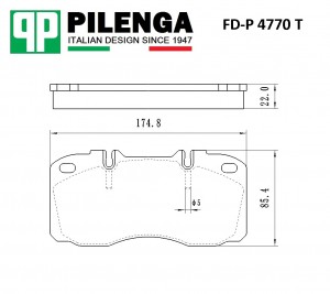 Колодки тормозные дисковые (усиленные) IVECO DAILY 0986494257 FD-P4770T FDP4770T PILENGA