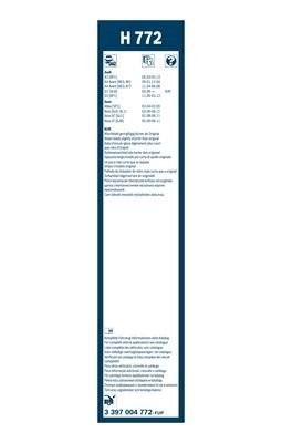 Щетка стеклоочистителя 340мм задняя Rear BOSCH 3 397 004 772 BOSCH