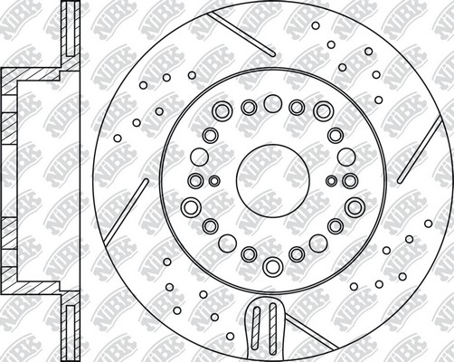 Диск тормозной LEXUS GS300 задний (1шт.) NIBK RN1488DSET NIBK