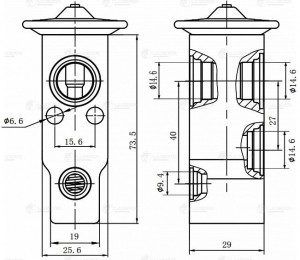 Клапан расш. кондиционера (ТРВ)для а/м Hyundai Santa Fe (06-) LTRV0808 LTRV 0808 LUZAR