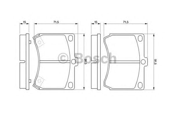 Колодки тормозные MAZDA 323,MX3 (89-98) передние (4шт.) BOSCH 0 986 460 974 BOSCH