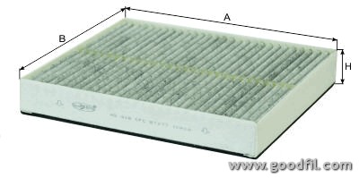 Фильтр салона угольный AG418CFC AG 418 CFC GOODWILL