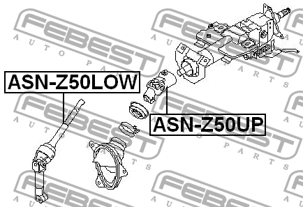 Вал карданный рулевой NISSAN MURANO Z50 200­2.09-2007.10 ASN-Z50LOW ASN-Z50LOW FEBEST