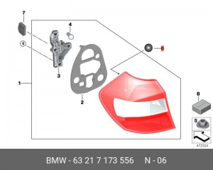 Pезиновый буфеp 63 21 7 173 556 BMW