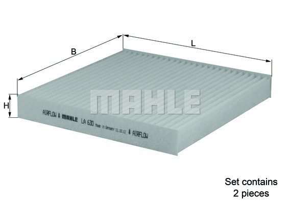 Фильтр воздушный салона BMW X3 (F25) (11-),X4 (F26) (14-) (2шт.) MAHLE LA630/S MAHLE KNECHT