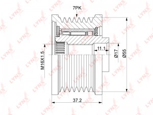 шкив генератора!\ Nissan Note/Tiida 04-12 PA-1193 LYNXAUTO