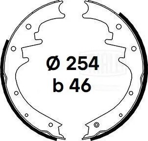 Колодки торм. для а/м Jeep Grand Cherokee II (99-) барабан. 254x46 (GF 4474) GF 4474 TRIALLI